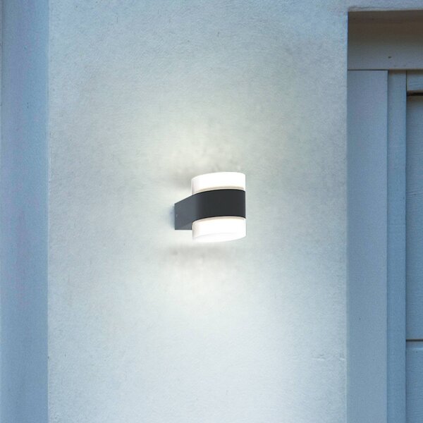 OSRAM LED venkovní nástěnné svítidlo ENDURA STYLE PUCK, tmavě šedá, IP44, Hliník / šedá / zinek, Hliník, Moderní
