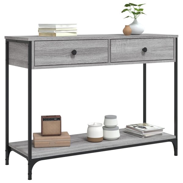 Konzolový stolek BestBerg 834173 / 100 x 34,5 x 75 cm / šedý dub sonoma