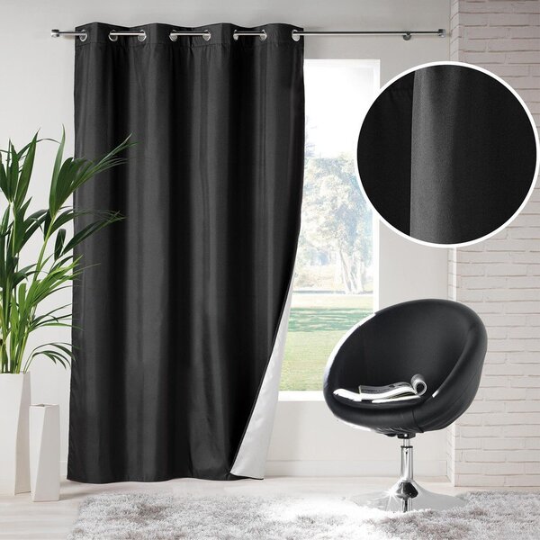 Černý termo závěs 140x260 cm Icemount – douceur d'intérieur