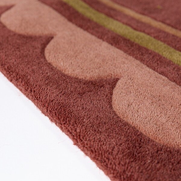 Vínový ručně tkaný vlněný koberec 120x170 cm Lois – Flair Rugs