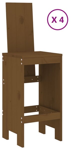 5dílný zahradní barový set medově hnědý masivní borové dřevo