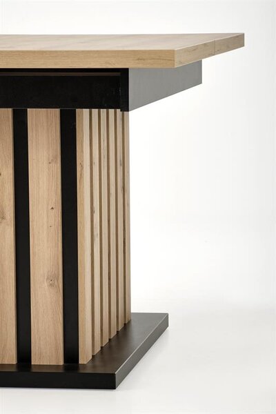 Rozkládací jídelní stůl 130-180 cm Lalia (černá) (pro 6 8 osob)