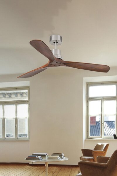 FARO 33370DC LANTAU L stropní ventilátor, matný nikl s DC motorem - FARO