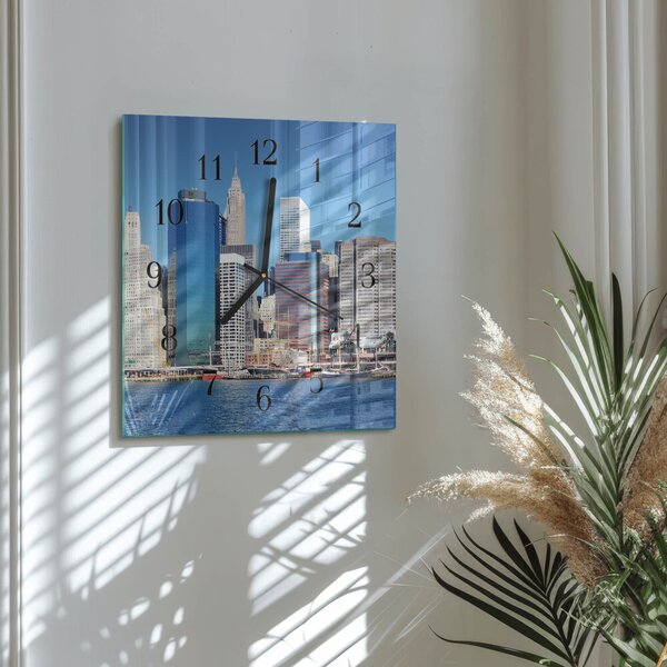 Skleněné hodiny na stěnu Horizont zskc-30x30-00172204