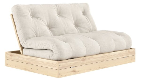 Béžová lněná rozkládací pohovka 145 cm Flip – Karup Design