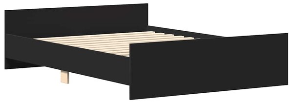 Rám postele s hlavovým a nožním čelem černý 150 x 200 cm 3203755
