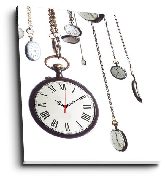 Wallexpert Dekorativní nástěnné hodiny, malba na plátno 5070CS-67, Vícebarevná