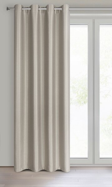 ZATEMŇOVACÍ ZÁVĚS NA KROUŽCÍCH SELINA 140X250 CM TMAVĚBÉŽOVÁ
