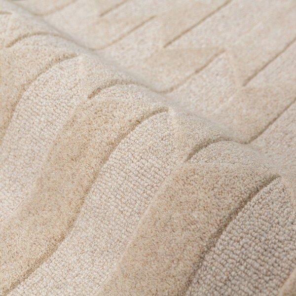 Zelený/v přírodní barvě ručně tkaný vlněný koberec 120x170 cm Apex Border Wool – Flair Rugs