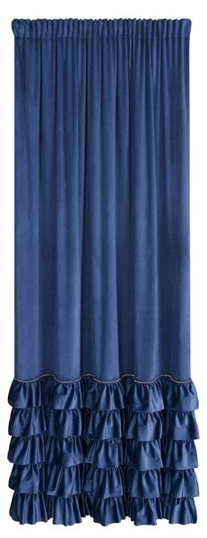 ZATEMŇOVACÍ ZÁVĚS NA PÁSCE CARLI 140X250 CM TMAVĚMODRÁ