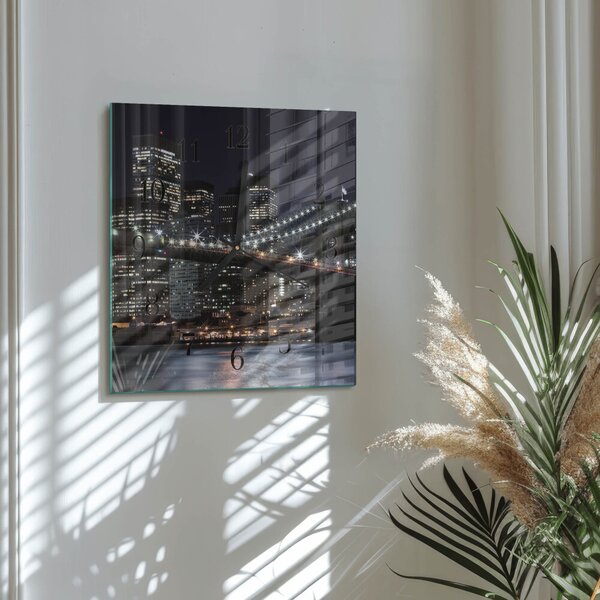 Skleněné hodiny na stěnu Horizont zskc-30x30-00172270