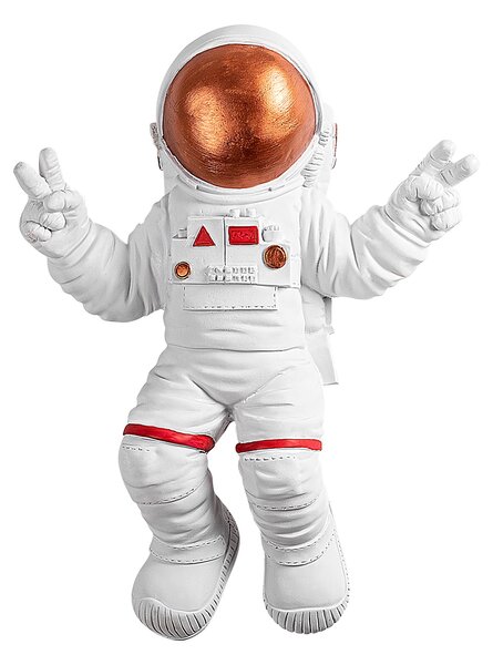 ASIR Nástěnná dekorace ASTRONAUT bílá a bronzová