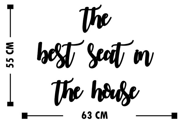 ASIR Nástěnná dekorace dřevo THE BEST SEAT IN THE HOUSE 63 x 55 cm