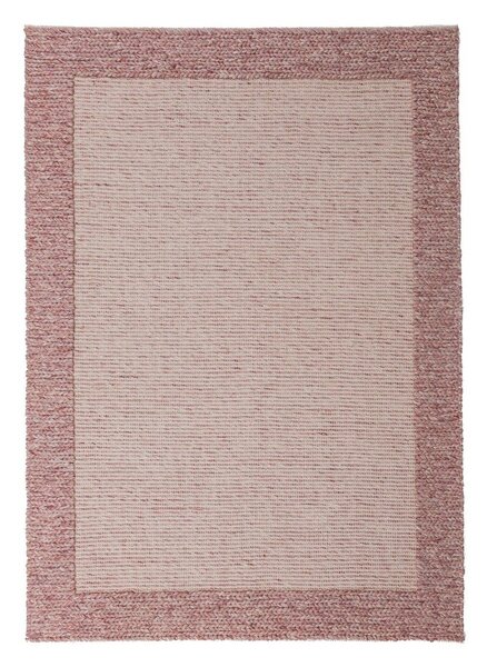 Světle růžový ručně tkaný koberec s příměsí vlny 120x170 cm Rue – Flair Rugs