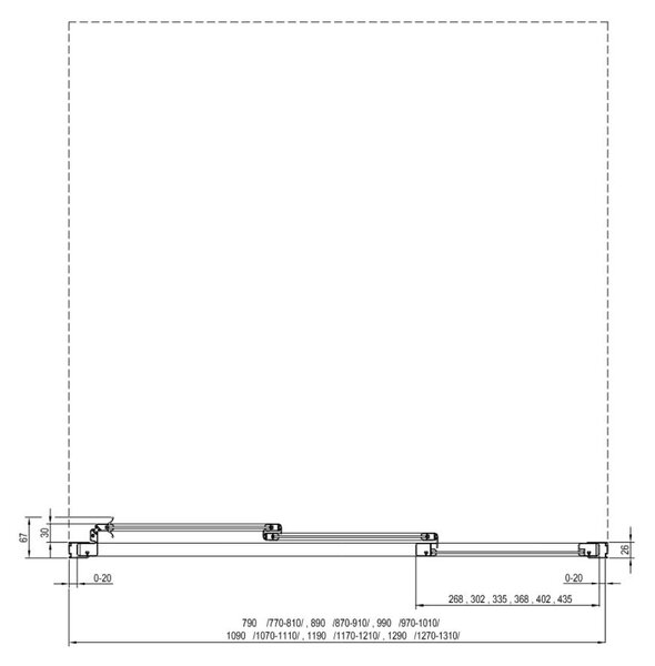 Ravak Supernova sprchové dveře 90 cm posuvné bílá lesk/polystyrenový materiál 00V701R211