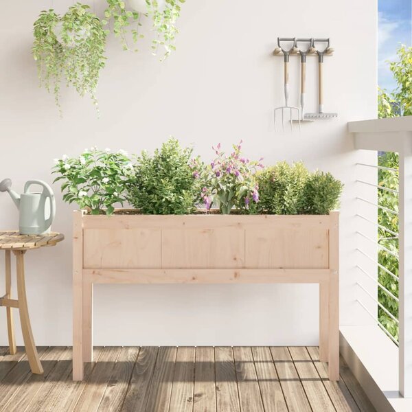 Zahradní truhlík s nohami 110 x 31 x 70 cm masivní borové dřevo