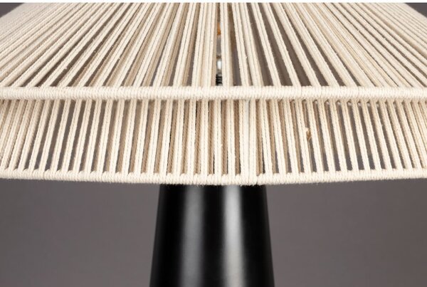 Černobílá stolní lampa s textilním stínidlem (výška 62 cm) Elon – Dutchbone