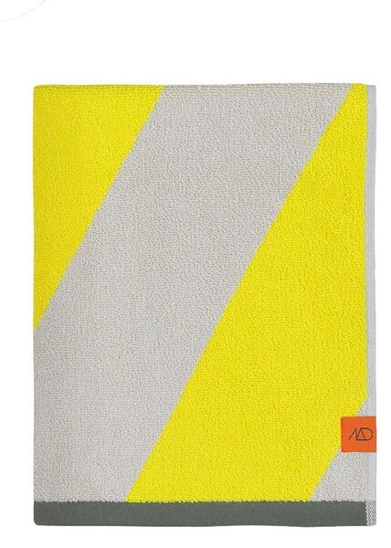 Žluté froté ručníky z bio bavlny v sadě 2 ks 40x55 cm Diagonal – Mette Ditmer Denmark