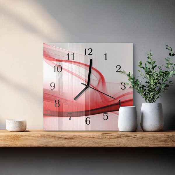 Skleněné hodiny na stěnu Abstraktní čáry zskc-30x30-00172326