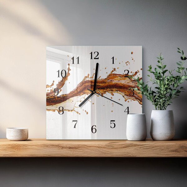 Skleněné hodiny na stěnu Voda zskc-30x30-00172334