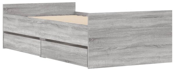 Rám postele se zásuvkami šedý sonoma 75 x 190 cm Small Single 3207390