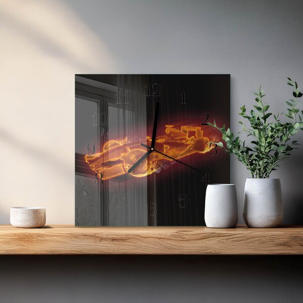 Skleněné hodiny na stěnu Haraburdí zskc-30x30-00172337