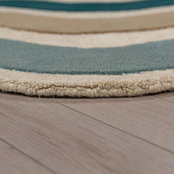 Modrý ručně tkaný vlněný běhoun 80x300 cm Cascade Wool – Flair Rugs