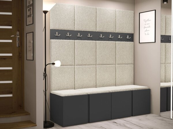Šatní skříň Tavasz V, Barva: grafit, Barva látek:: Abriamo 03 5903211371165