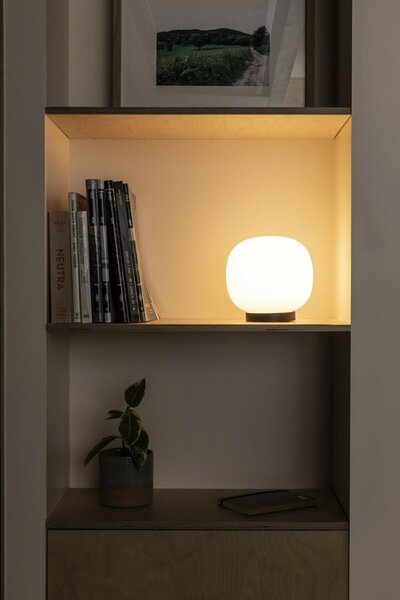AMELIA stolní lampa, černá a béžová - FARO