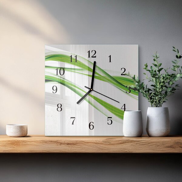 Skleněné hodiny na stěnu Abstraktní čáry zskc-30x30-00172408