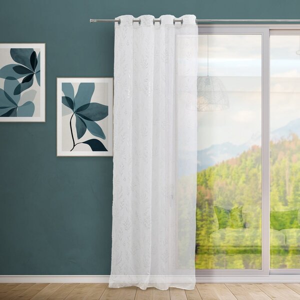Bílá/ve stříbrné barvě záclona 140x260 cm Buds – Casa Selección
