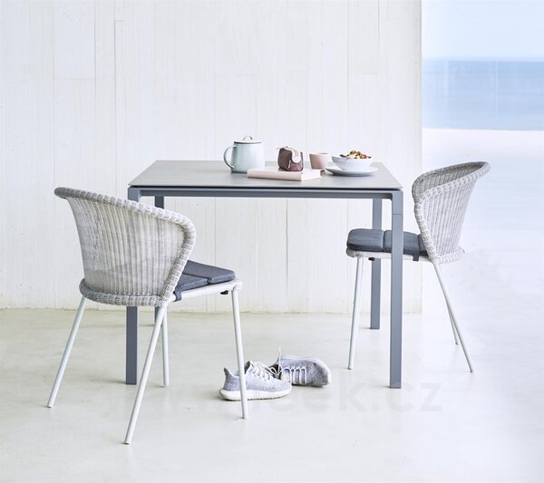 Cane-line Rám pro jídelní stůl Pure, Cane-line, čtvercový 100x100x73 cm, hliník barva lava grey