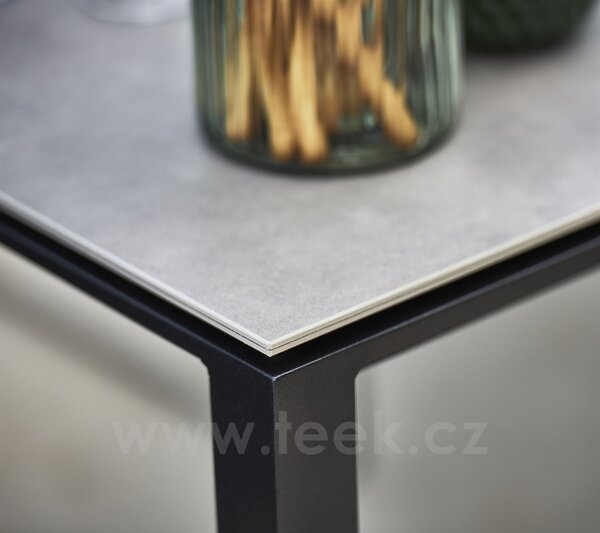 Cane-line Rám pro jídelní stůl Pure, Cane-line, čtvercový 100x100x73 cm, hliník barva lava grey