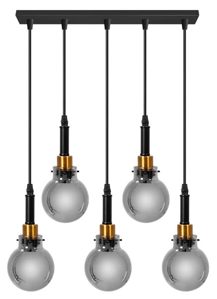 Toolight - Závěsná stropní lampa Lumo - černá - APP1126-5CP