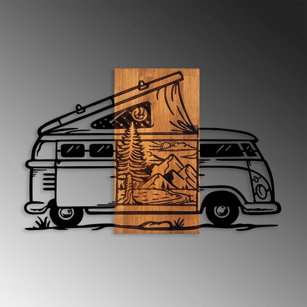 ASIR Nástěnná dřevěná dekorace CARAVAN HOLIDAY