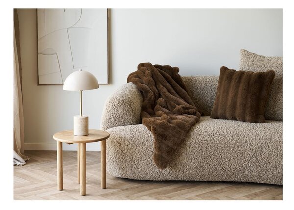 Hnědá deka z umělé kožešiny 130x180 cm Galena – House Nordic