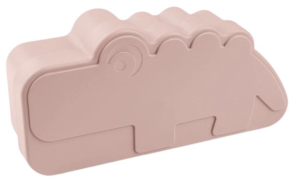 Růžový plastový svačinový box Done by Deer Croco