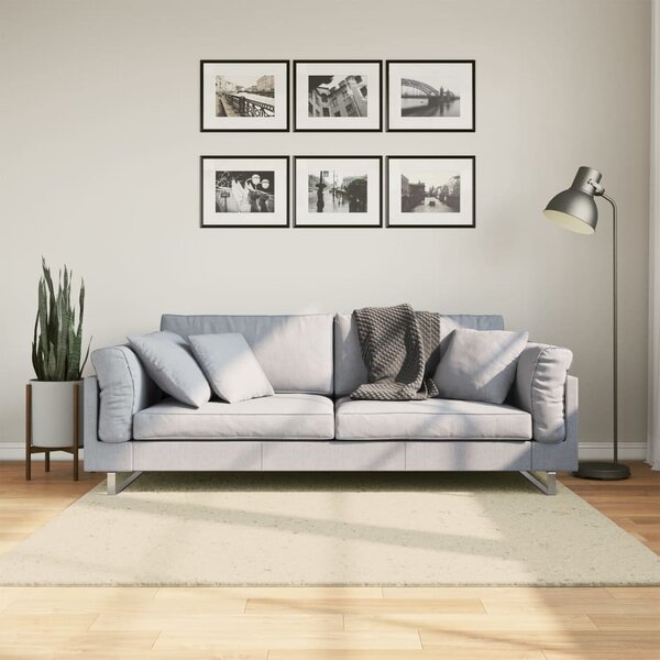 Koberec HUARTE krátký vlas měkký a pratelný krémový 160x160 cm