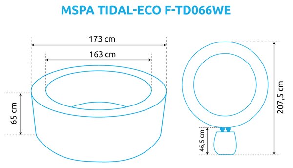 Mspa | Vířivý bazén MSPA Tidal ECO F-TD066WE | 11400306