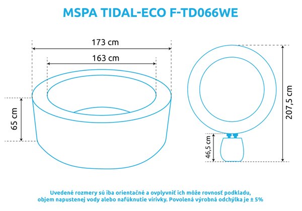 Mspa | Vířivý bazén MSPA Tidal ECO F-TD066WE | 11400306