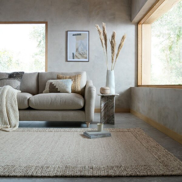 Ručně tkaný koberec s příměsí vlny v přírodní barvě 120x170 cm Rue – Flair Rugs
