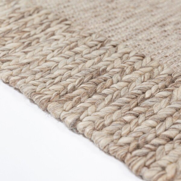 Ručně tkaný koberec s příměsí vlny v přírodní barvě 120x170 cm Rue – Flair Rugs