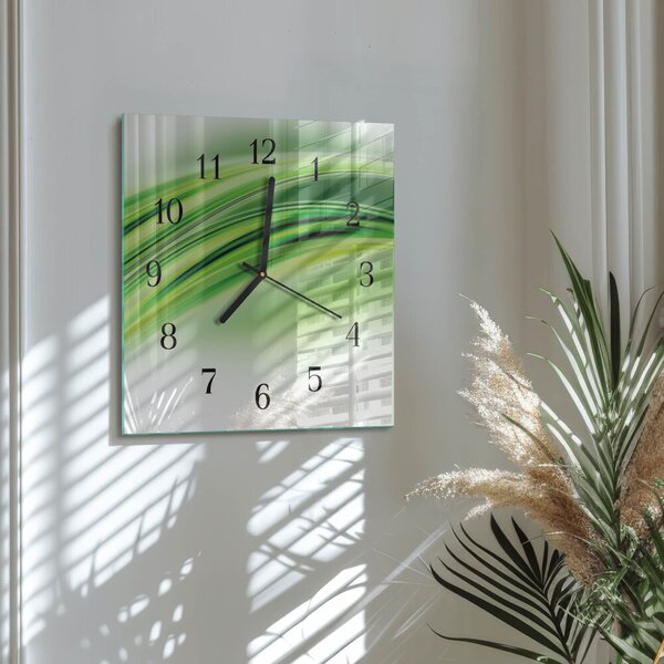 Skleněné hodiny na stěnu Abstraktní umění zskc-30x30-00172449