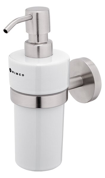 Keramický dávkovač tekutého mýdla nástěnný keramický, bílá a nerez NIMCO UNIX nerez UNM 13031KNL-10