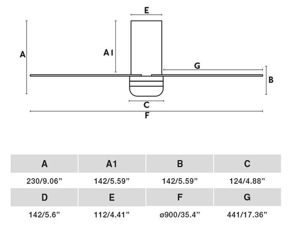 FARO Stropní ventilátor se stmívatelným světlem MINI PUNT TUB S LED, 6 rychlostí, 10W Barva: Černá-dřevo