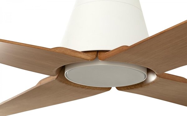 FARO TYPHOON M LED LED stropní ventilátor bílá/dřevo - FARO, IP44