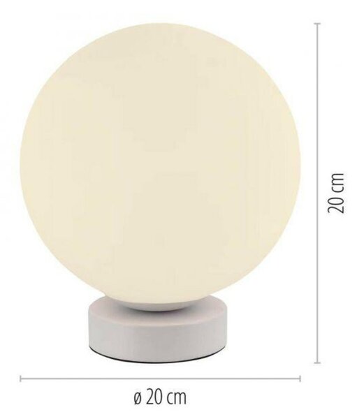 JUST LIGHT LED stolní lampa, koule, bílé, Smarthome, stmívatelné, dálkový ovladač s aplikací Tuya RGB, 2700-5000K