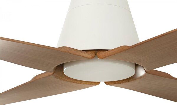 FARO TYPHOON M stropní ventilátor bílá/dřevo - FARO, IP44