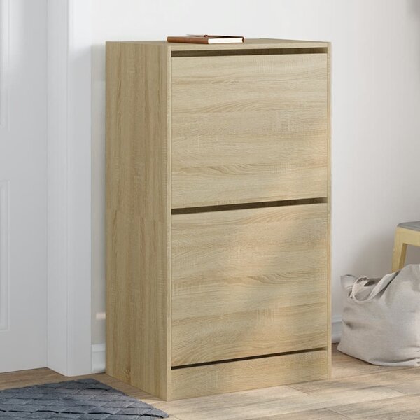 Botník se 2 výklopnými zásuvkami dub sonoma 60 x 42 x 108 cm