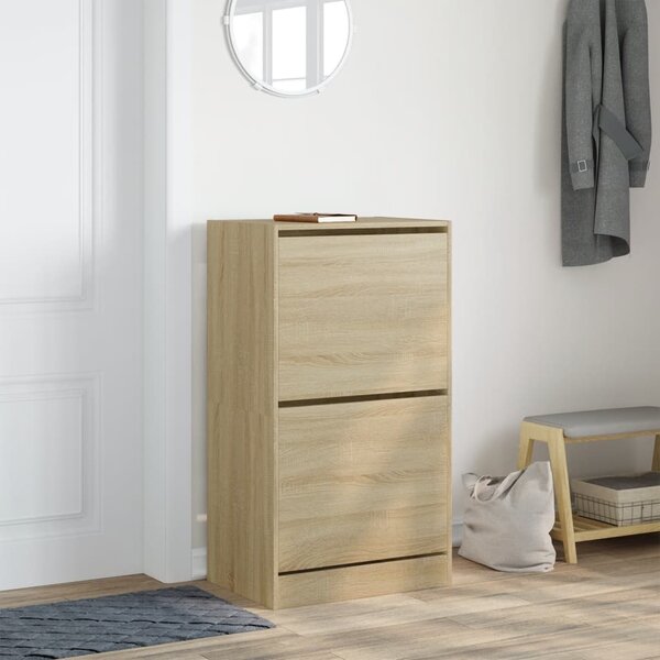 Botník se 2 výklopnými zásuvkami dub sonoma 60 x 42 x 108 cm